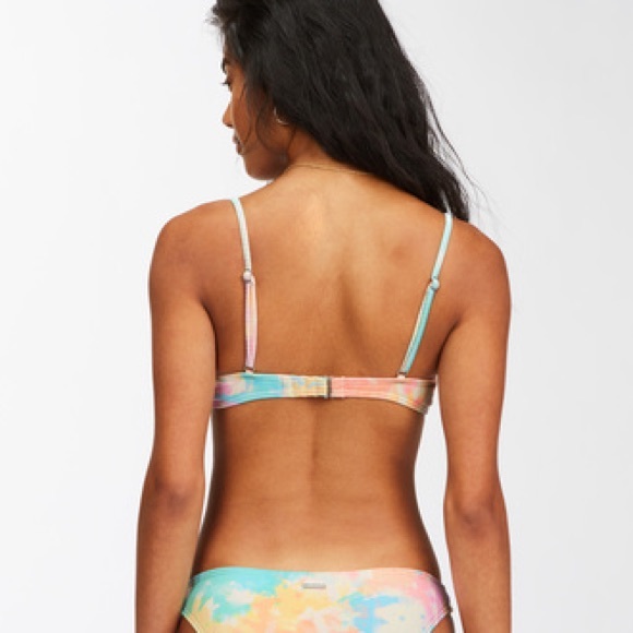 Billabong 💜 Tie Dye Square Bralette Bikini Top 👙☀️🏝️ - Picture 8 of 12
